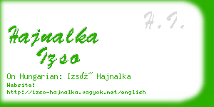 hajnalka izso business card